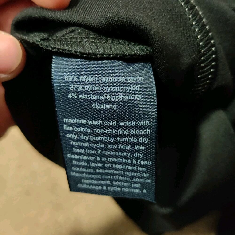 NWT Tommy Hilfiger Leggings Women's 12 Stretch Active Pants Black White ( New ) - Picture 6 of 11